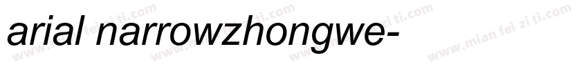 arial narrowzhongwe字体转换